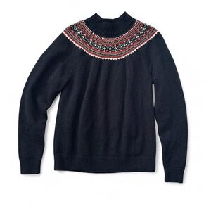 Uniqlo x JW Anderson Navy & Red  Wool Pullover Sweater Cottagecore